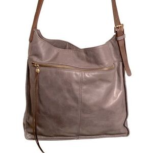 Hobo gray and brown leather bag